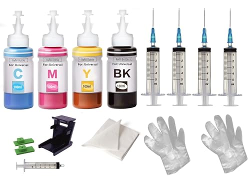 Image of CANOFF 805xl Refill Ink for H.p. /Can0n Cartridge 805,682,802,678,901,818,21, 22,680,27,703,704,803,PG40,47,88, 89, 740, 745, 810, 830 and, CL 41, 57, 98, 99, 741, 746, 811, 831 100ml (CMYK)