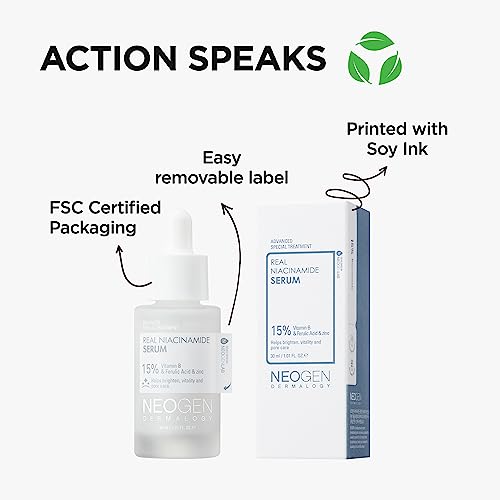 DERMALOGY by NEOGENLAB Real Niacinamide 15% Serum (30 ml / 1.01 Fl Oz), Brightening, Dark Spots & Pore Care - Image 4