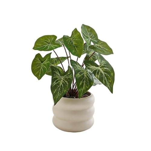 Krukväxter Simulering Grön växtdekoration Hem Desktop Falska krukväxtprydnader Inflyttningspresenter, keramiska krukor Bonsai