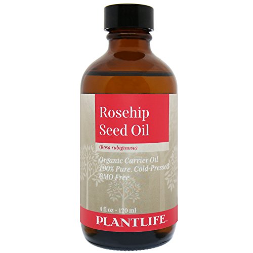 Plantlife Organic Rosehip Seed Carrier Oil 4 oz - 100% Pure Cold Pressed Base Oil for Aromatherapy