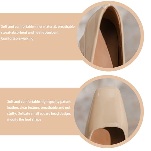 Women's Leather Chunky Low Heel Mary Jane High Heels Retro Square Toe Double Ankle Strap Non-Slip Low Thick Heel Work Wedding Formal Dress High Heels3