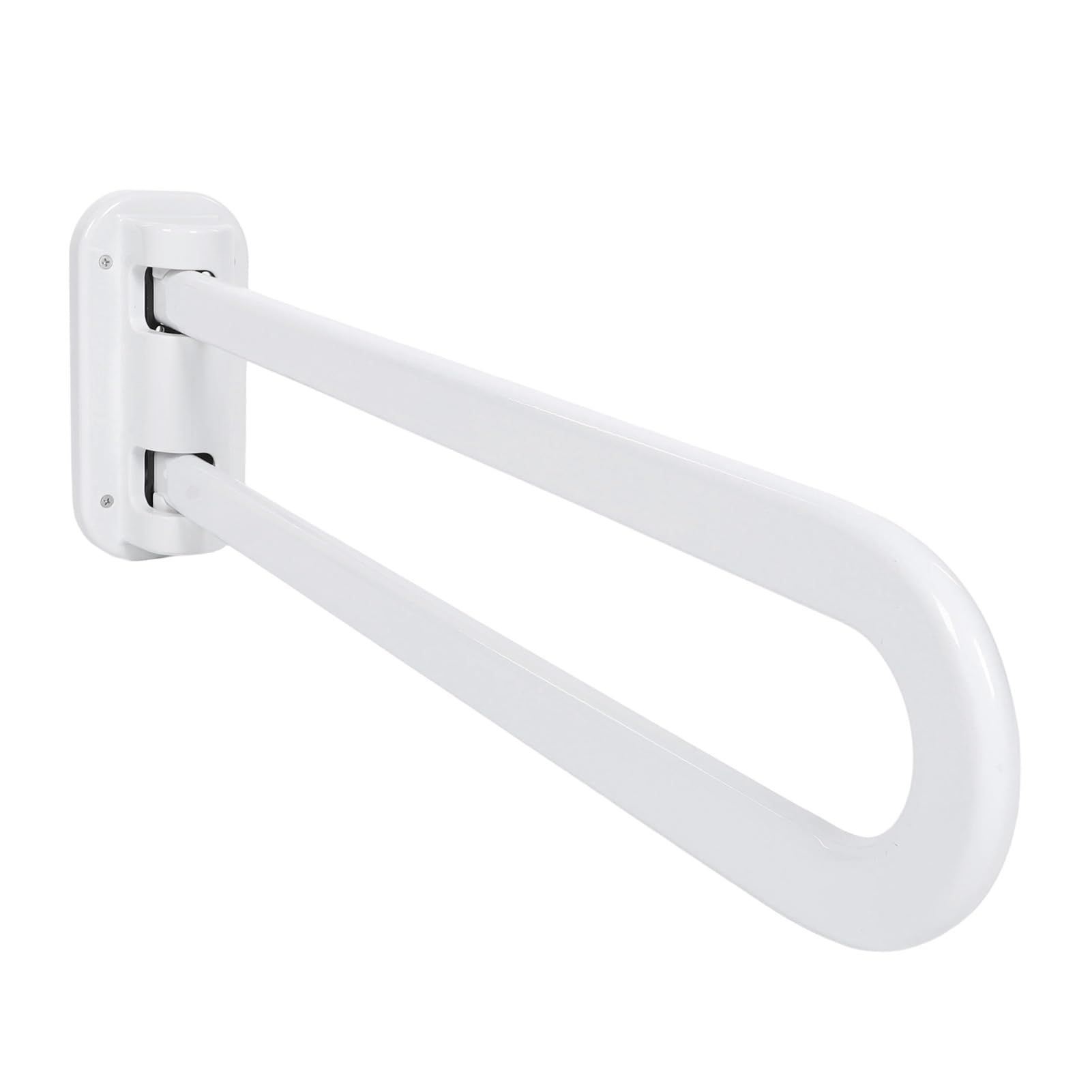 Brrnoo Barra de Agarre de Seguridad Abatible, Riel de Soporte para Inodoro Plegable con Diseño de Equilibrio de Carga, Apoyabrazos Plegable, Acero Al Carbono, Ideal para Baños e