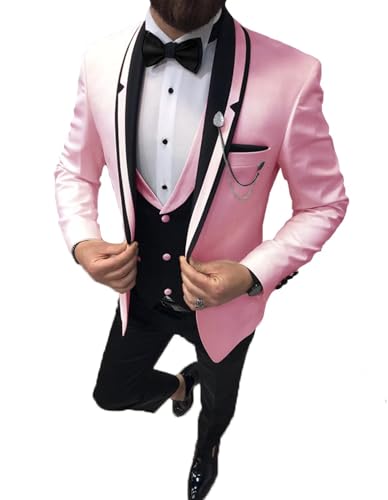 Fashion Prom Suits for Men Slim Fit Elegant Wedding Tuxedo for Men 3 Piece Set for Party STXZ0294