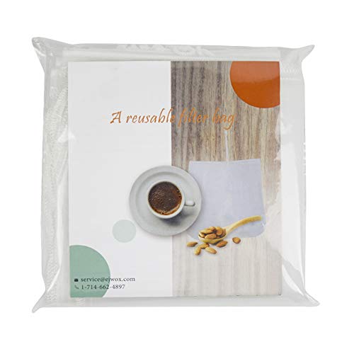Image of Reusable Filter Bags - 12 inch X 12 inch Washable Mesh Bag for Straining Food /Cold Brew Coffee,Food Grade BPA-Free Cheesecloth,Multiple Usage for Nut Milk Fruit Wine Juice Filter (2, 12 inch X 12 inch)