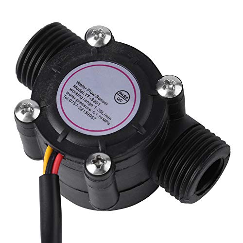 DN15 G1 / 2 Water Sensor Hall Effect Flowmeter 1 - 30L / min, Lightweight, Small and Easy to Install, High Precision with Long Service Life