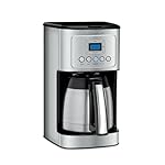 Cuisinart 12-Cup Coffee Maker with Thermal Coffee Carafe, Stainless Steel, Programmable Large Capacity Drip Coffee Machine for Home or Office, DCC-3400NAS, Silver