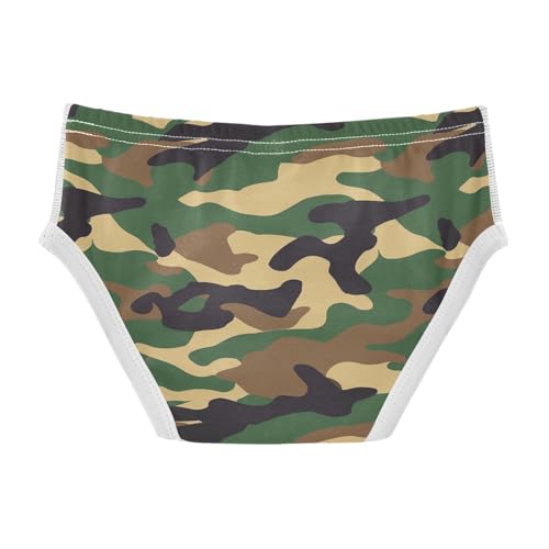 visesunny Boys Cotton Underwear Green Chunky Camouflage Printed Toddler Soft Training Briefs Size 2T-8Y for Kids2