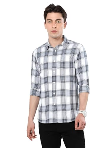Image of GLORYBOYZ Men's Full Sleeve Checkered Casual Cotton Shirt S-2XL