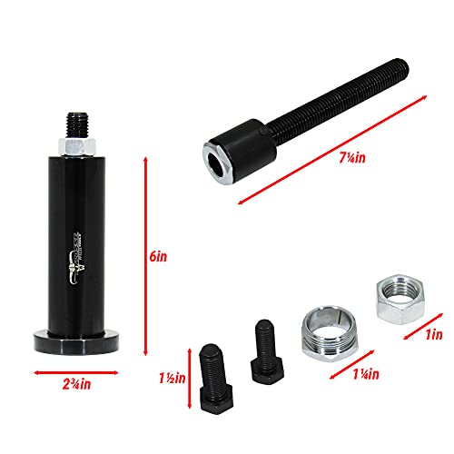 Image of Pit Posse PP3133 Crank Puller Installer Tool Kit for 2 Stroke Engine - Assemble Vertically Split Crankcases - Includes Adaptors for C-Clip Crankshafts - for Motorcycle ATV UTV Honda Suzuki Yamaha