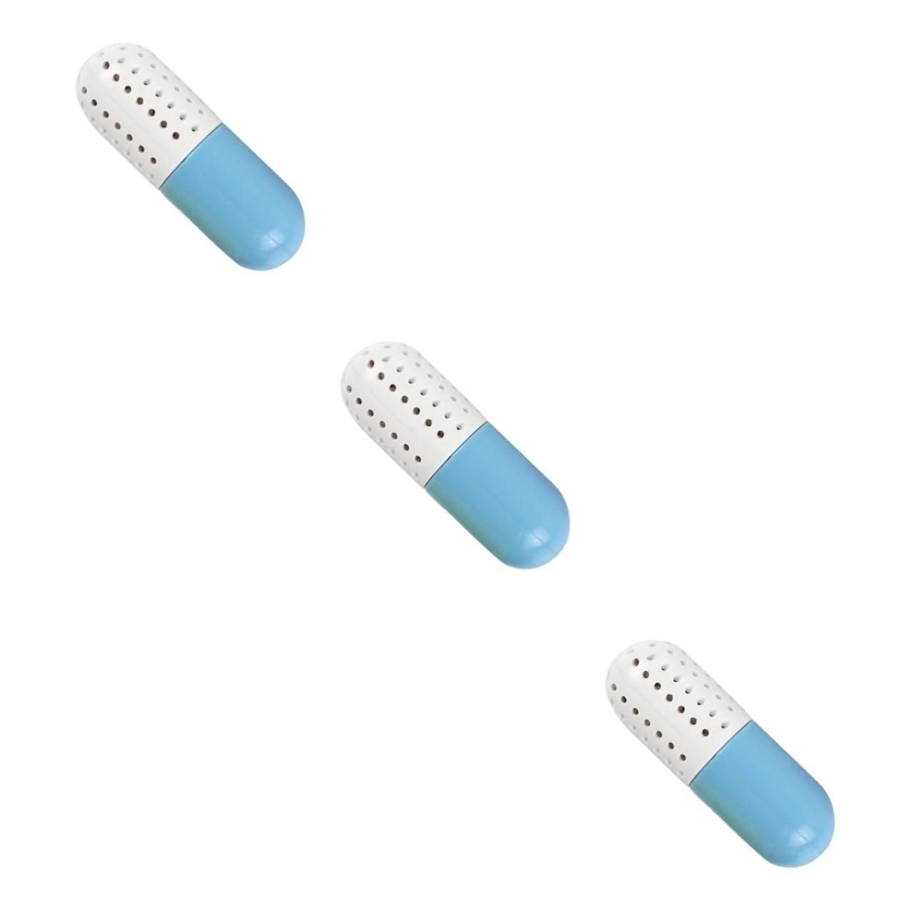 minkissy 3 Piezas deshumidificador de zapatos purificador de aire casero desodorizante absorbe humedad desodorante deshumificador secadoras desecante en forma de cápsula Blue