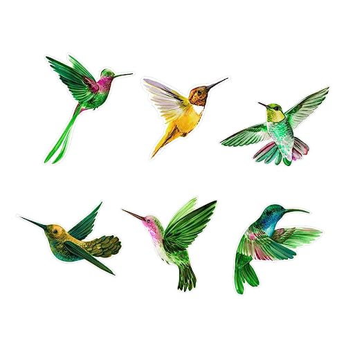 Didiseaon 1 juego pegatinas antipájaros pegatina de la ventana del pájaro colibrí colgando decoración de la ventana de pájaros golpeando pegatinas de pared de pájaro pegatina de la puerta de Navidad