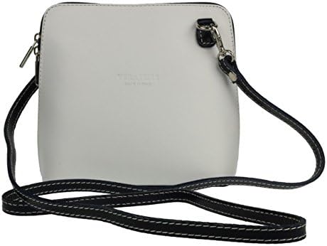 Genuine Italian Leather Vera Pelle Mini Cross Body Bag or Shoulder Bag with Long Shoulder Strap