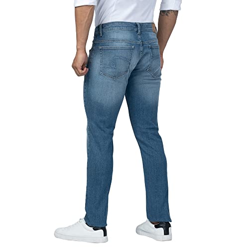 Image of Spykar Men Mid Rise Vintage Cotton Slim Fit Narrow Length Jeans (Skinny)