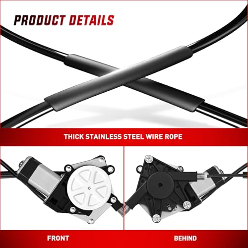 Image of Nilight 748-913 Window Regulator and Motor for Jeep Wrangler 2007-2018