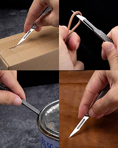 Compact 10-Blade Scalpel Multi-Tool, 4.5" Titanium Pry Bar