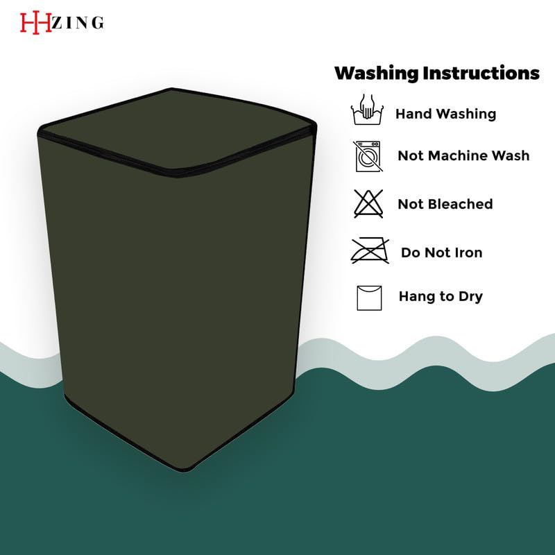 Image of Waterproof Washing Machine Cover Fully Automatic Sutaible for Samsung Model 8.0 kg Ecobubble Top Load, WA80BG4441BG (54 x 56 x 98 cms) Solid Military Print