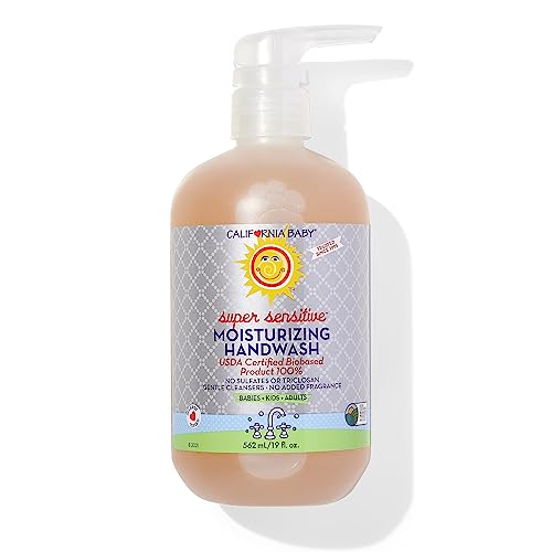 California Baby Super Sensitive Moisturizing Hand Soap | Unscented | 100% Plant-Based Sensitive Skin Soap | Coconut Oil | Hypoallergenic Soap | 19 oz. image 4