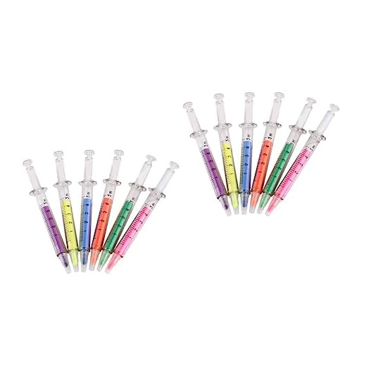 STOBOK 48 Piezas Resaltador Líquido Coloridos Resaltadores Brillo Resaltador Marcadores Fluorescentes En Forma De Marcador De Rotuladores De Plástico