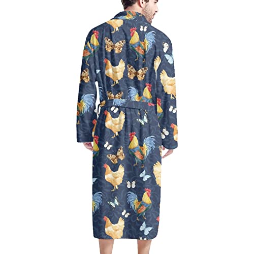 HUGS IDEA Bathrobe with 2 Front Pockets Long Sleeve Soft Tie Robes Warm Sleepwear Robes One Size2