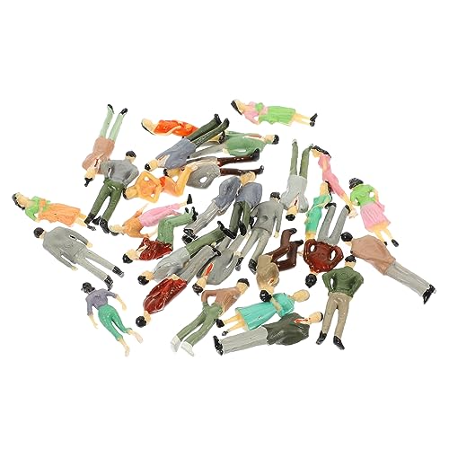 Angoily Human Models Layout Decors 30pcs Miniature People Models Landscape People Figurines for DIY Random Style