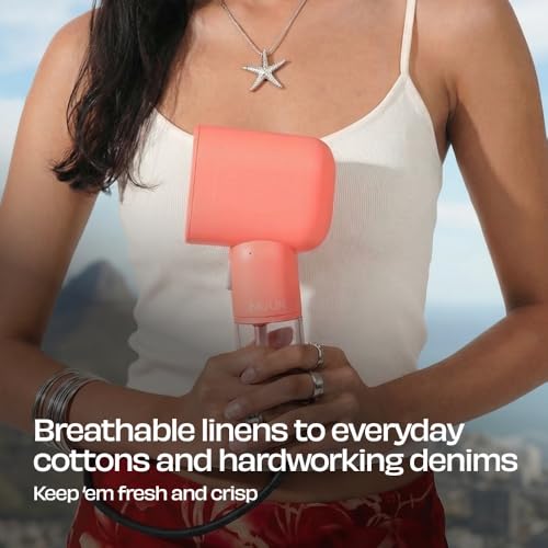 Image of NUUK STROM GO V2 Super Compact and Lightweight Travel Garment Steamer For Clothes | FREE Heat Resistant Travel Pouch | Vertical & Horizontal Steaming | 20g /min Steam | 30 Sec Heat Up
