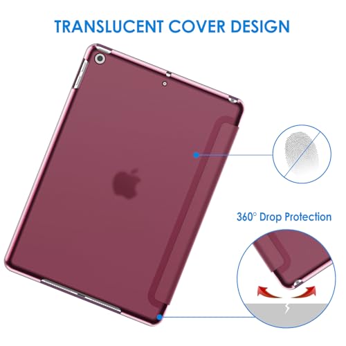Image of JETech Case for iPad 10.2-Inch (2021 /2020 /2019 Model, 9 /8 /7 Generation), Auto Wake /Sleep Cover (Wine)