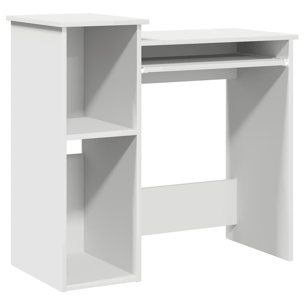 vidaXL Computer Desk with Keyboard Tray - White - 78 x 84 x 40cm