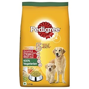 Pedigree Complete & Balanced Food for Puppy & Adult Dogs, 100% Vegetarian, 1.2 Kg