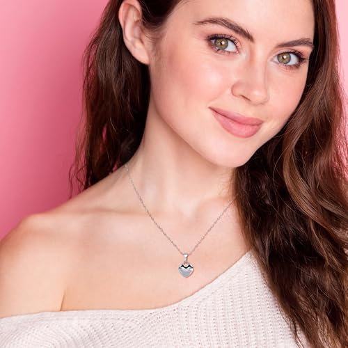 Dainty Silver Heart Necklaces for Women Sterling Silver Heart Pendant Necklace Hypoallergenic Women Jewelry Love Pendant2
