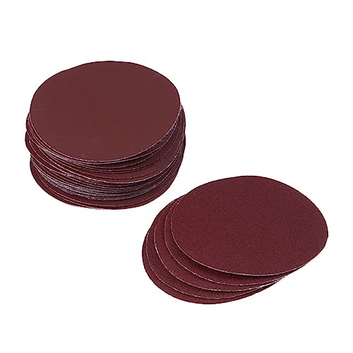 HEALLILY 35 1 Self-Stick Sanding Discs Round Sanding Paper Sandpaper 100mm Red