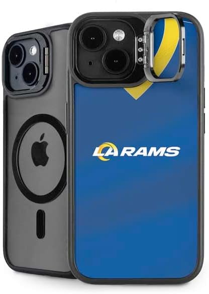 Skinit Kickstand Phone Case Compatible with iPhone 15 Plus - Officially Licensed NFL Los Angeles Rams Design