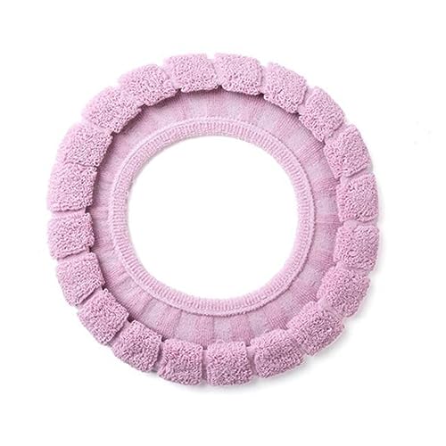 Garneck 2pcs Warm Thickened O-Shaped Toilet Seat Pads Stretchable Washable Cover for Universal Seats
