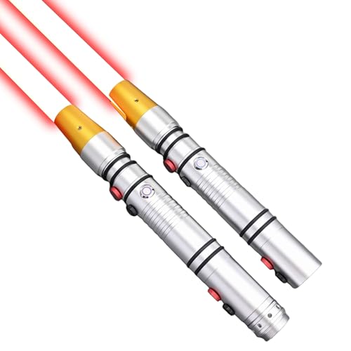 Light Saber, Heavy Dueling Light Sabers for Adults, 16 Sound Fonts, 12 RGB Colors , Motion Control, Smooth Swing Double-Bladed Light Sabers , Metal Hilt Light Saber 2pack for Birthday Xmas Gift
