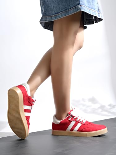 Image of Shoetopia Women's Casual Sneakers || Stylish Lace-Up Sports Shoes with Comfortable Sole || Lightweight Daily Footwear Walking & Running Shoes
