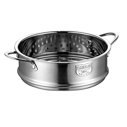 Vaporera de acero inoxidable para alimentos de 20 cm con doble oreja para sopa, olla de leche, cocina