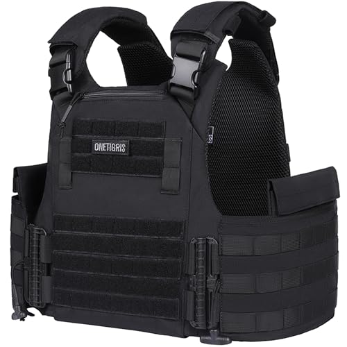 Image of OneTigris FYR Tactical Vest, Quick Release Vest Adult Adjustable MOLLE Vest with 32-45 inch Removable Cummerbund