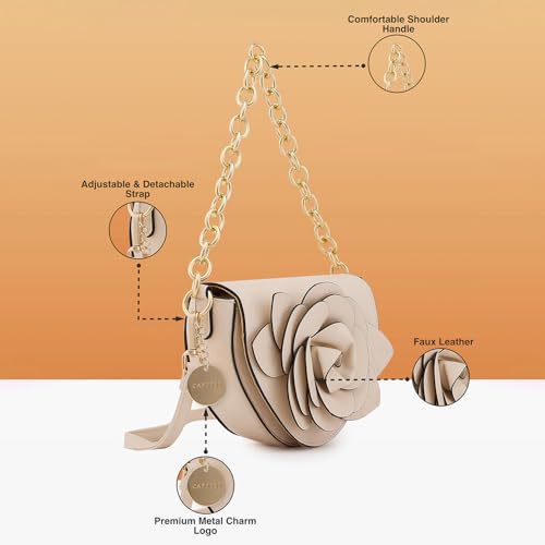 Image of Caprese Bloom Sling Small Bag for Women|Adjustable and Detachable Strap for Comfortable Wear|Versatile Handbag for Everyday Use, Travel, and Special Occasions