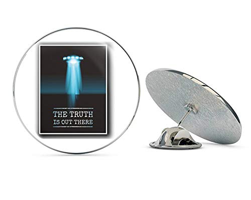 UFO Alien X-Files Area 51 Round Metal 0.75