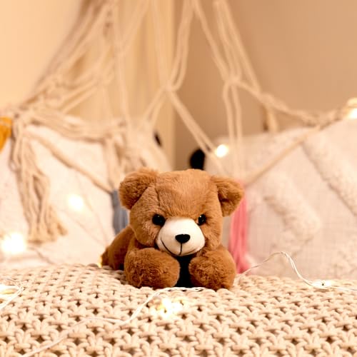 Image of Mirada Floppy Brown Bear Soft Toy - 21cm | Adorable Plush Stuffed Animal for Kids, Boys & Girls | Super Soft & Huggable Teddy Bear Room Decor Toy