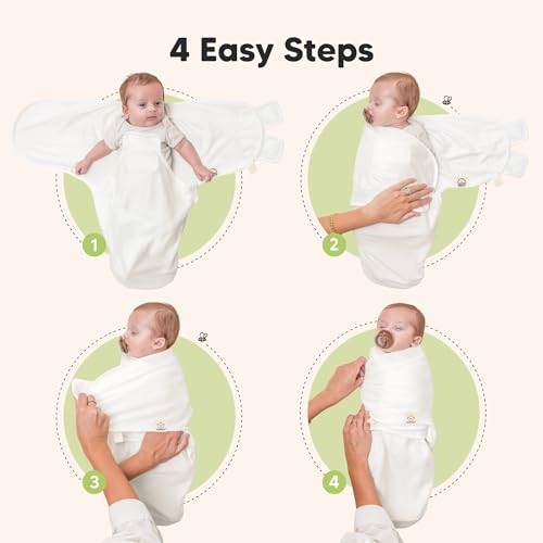Image of Baby Swaddle Sleep Sacks with Zipper - 3-Pack Swaddles for Newborns 0-3 Months, Infant, Baby Girls, Boys, Soft & Durable Newborn Sleep Sack, Easy Diaper Change Swaddling Blanket (Lunaris, OS)