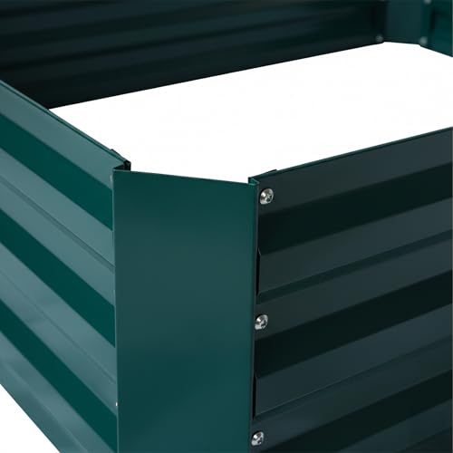 Bac surélevé robuste 92x125x95 cm vert aux finitions soignées - 8
