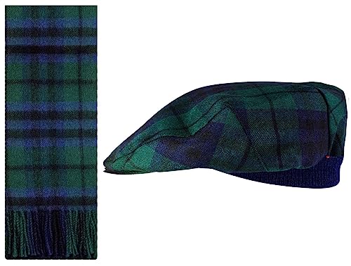 Foulard et casquette plate en laine d'agneau douce pour l'hiver