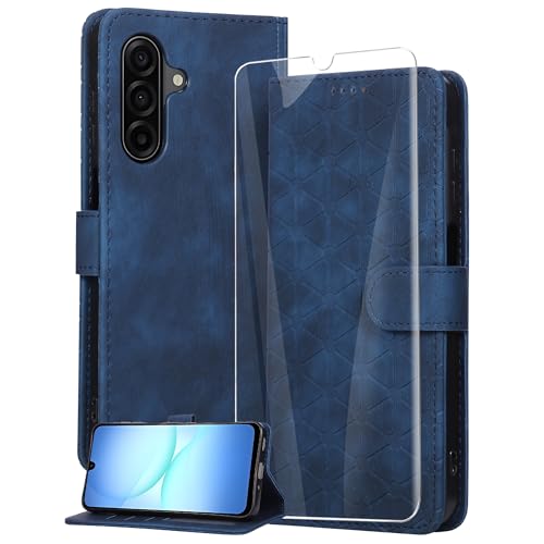 binandteam Coque pour Samsung Galaxy A17 5G / 4G avec Verre Trempé,Housse en Cuir PU Porte Carte Portefeuille, Etui de Protection à Rabat...