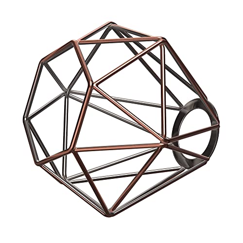 ledscom.de Käfig-Lampenschirm, bronze, E27 / E14, 160mm Ø