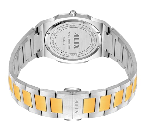 Image of ALIX AL2913 Men's Waterproof Multifunctional Stainless Steel Strap Quartz Analog Watch