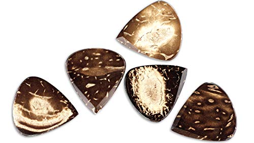 Bison Boa Lot de 5 médiators en noix de coco pour guitare - Les Beatles, Paul McCartney, John Lennon, RIngo Starr, George Harrison Bison Boa Lot de 5 médiators en noix de coco pour guitare – Image 4