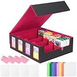 【カードの守護神】デッキケース 大容量 3200枚以上収納 遊戯王 ポケカ MTG トレカケース トレーディングカードケース カード保護 マグネットロック PUレザー DIY 無地