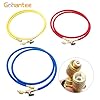 gohantee Refrigerant Charging Hose Ball Valve, 3 Colour 60" AC 1/4 SAE 800-4000 PSI High Pressure Thread AC Refrigerant Charging Hose for R410A R134A R410 R12 R22 Air Condition Maintenance #5