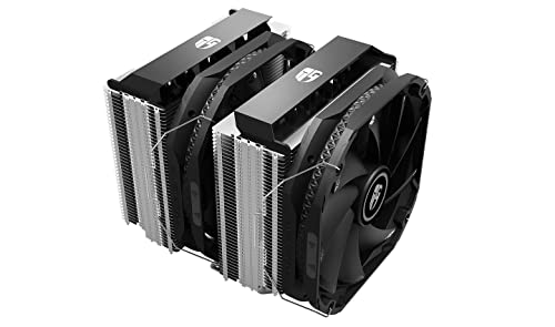 DeepCool Assassin III Dissipatore di Raffreddamento a Doppia Torre 7 Heatpipes con 2 Ventole da 140mm per Cpu Socket Intel 1150/1151/1155/1366/2011/2066 AMD AM4/AM3+/AM2+/AM3/AM2/FM2/FM1, Black