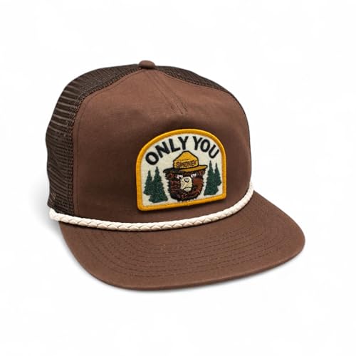 Image of AMERICAN NEEDLE Smokey The Bear Patch Unisex Adjustable Snapback Baseball Hat